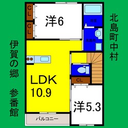 伊賀の郷参番館の物件間取画像